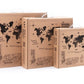 Wooden 3D World Wall Map • Light Colour