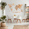 Wooden 3D World Wall Map • Light Colour