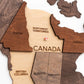 Wooden 3D World Wall Map • Multi Colour