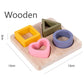 Montessori Geometric Shape Puzzles •  Wooden & Silicone