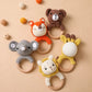 Montessori Baby Teether Rattle • Hand Crochet Animals