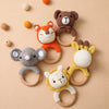 Montessori Baby Teether Rattle • Hand Crochet Animals