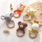 Montessori Baby Teether Rattle • Hand Crochet Animals