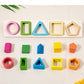 Formes de tri des couleurs Montessori • Planche de puzzle en bois