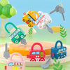 Montessori Kids Learning Lock & Key Vehicle Toy Set