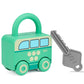 Montessori Kids Learning Lock & Key Vehicle Toy Set