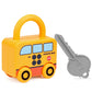 Montessori Kids Learning Lock & Key Vehicle Toy Set