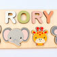 Montessori Personalised Name Puzzle Board Animals