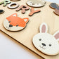 Montessori Personalised Name Puzzle Board Animals