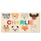 Montessori Personalised Name Puzzle Board Animals