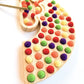 Montessori Rainbow Pompom Colour Matching Board