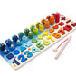 Montessori Wooden Matching Numbers & Shapes Fishing Puzzle