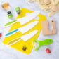 Safe Knife Set For Kids • Toddler Vegetable and Fruit Cutter