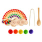 Montessori Rainbow Pompom Colour Matching Board