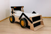 Montessori Handgefertigtes Kinderbett aus Holz • Bagger-Bagger-Design