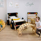 Lit enfant bois fait main Montessori • Conception pelle excavatrice